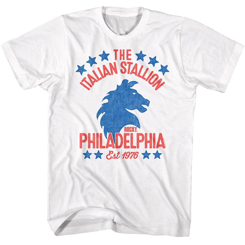 Rocky Movie Red White Blue The Italian Stallion Philadelphia 76 Men T Shirt XL