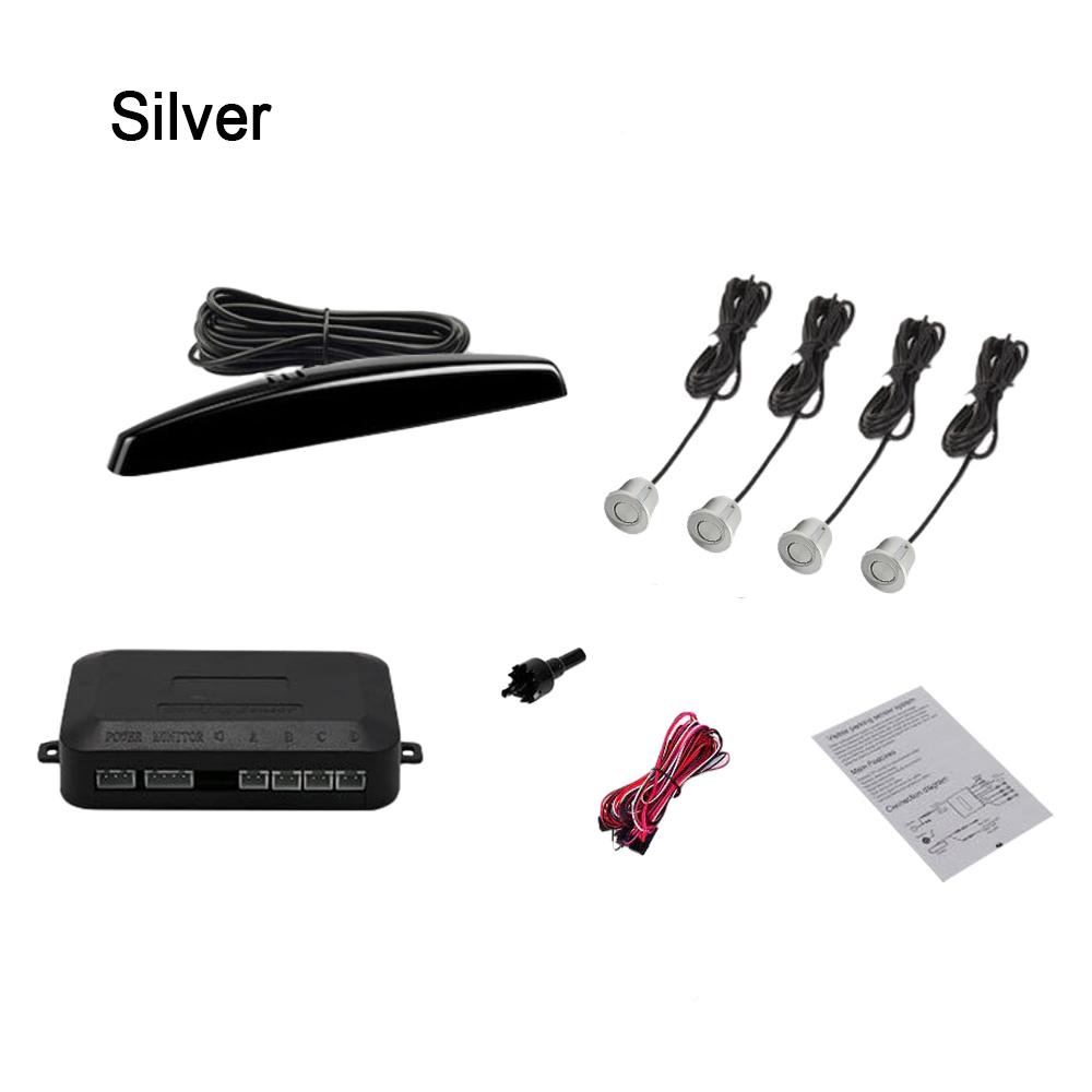 12V Car Parking Sensors Parking Kit Reverse Backup Sensors Radar System LED Display 4Sensors Reverse Monitoring System