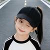 Curved Brim Half Children's Hat Solid Color Empty Top Cap Zhejiang Baseball Cap New Outdoor Leisure Ponytail