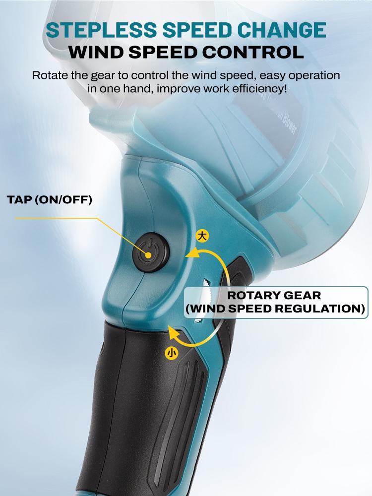 350W Violent Fan Blow Dryer 160000RPM Brushless Handheld Electric Turbo Jet Fan For Makita/Dewalt/Milwaukee 18V Li-ion Battery