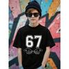 New Children Funny Six Seven Meme Print T-Shirt for Men Novelty Kids Tees Crew Neck Short Sleeve T-Shirt Loose Casual Clothing