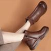 Fashion Winter Women Genuine Leather Ankle Boots Female Thick Wool Warm Snow Boots Mother Waterproof Non-slip Booties
