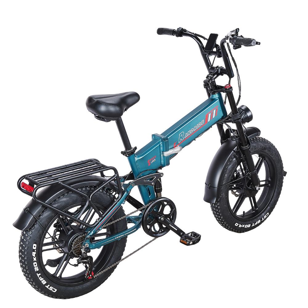 RANDRIDE YX20M-2,Städtisches Elektrofahrrad,doppelte 1000W Motoren,48V 20Ah Akku,20x4-Zoll Reifen,7-Gang-Schaltgetriebe.