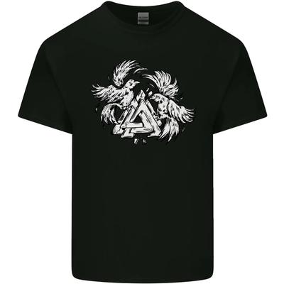 Wikinger Valknut Symbol Mit Raben Kinder T-Shirt Kinder