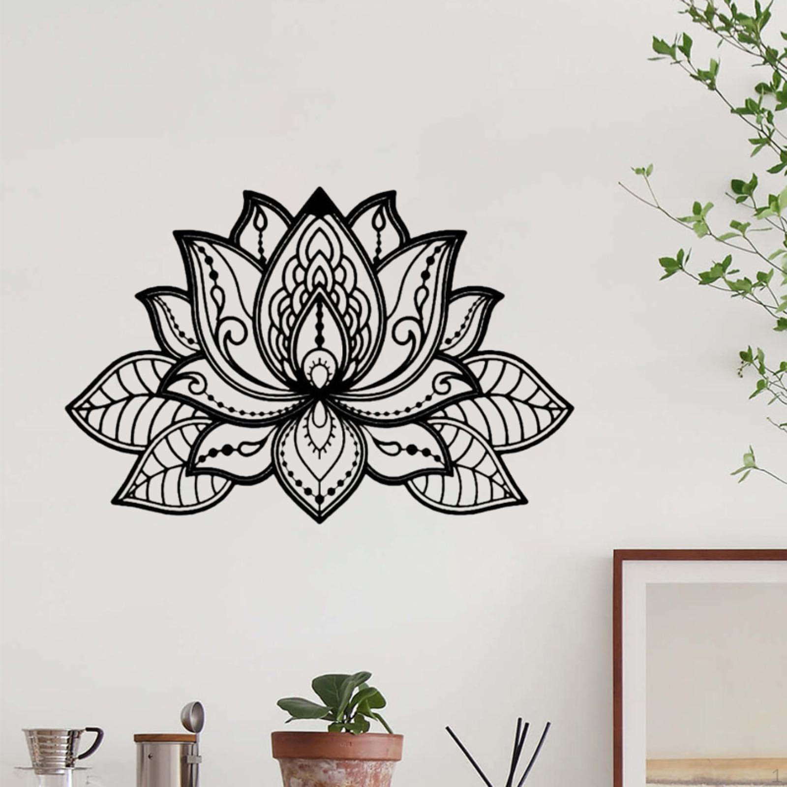 

Mandala Wall Art Lotus Flower Metal Hanging Bedroom Spiritual Office Boho Accent