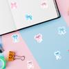500Pcs/Roll Bow Print Stickers Waterproof Self-Adhesive Decals for Laptop Scrapbook Journal Packaging Decoration