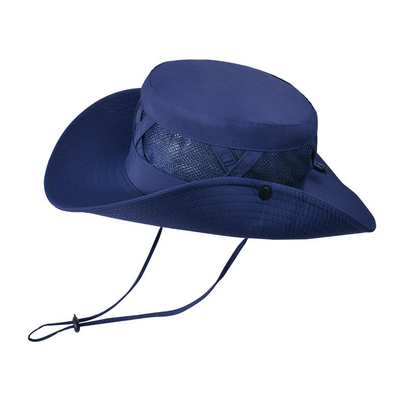 9245Summer large brim breathable shade fisherman hat Men's spring and autumn sun hat outdoor hiking fishing hat