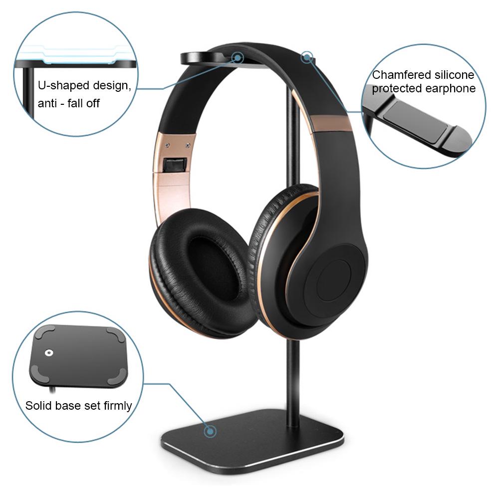 Portable Headphone Desktop Stand Aluminum Alloy Tablet Stand Desktop Holder Cradle Holder Stand Durable Non Slip