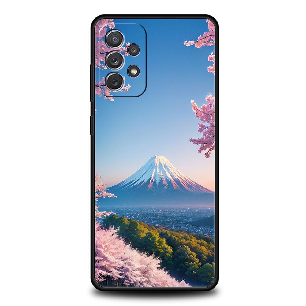 Japanese Anime Landscape Art Phone Case For Samsung A15 A13 A35 A55 A51 A71 A41 A31 A21S A03S A05 A23 A25 A33 A53 A73 5G Cover