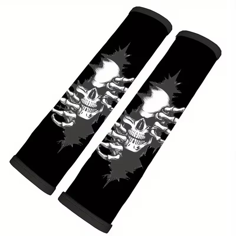 

2 шт. Накладки на ремінь безпеки автомобільного сидіння у вигляді руки скелета - Швидка установка/демонтаж, Надійна фіксація, Сумісні з усіма автомобілями, вантажівками, позашляховиками