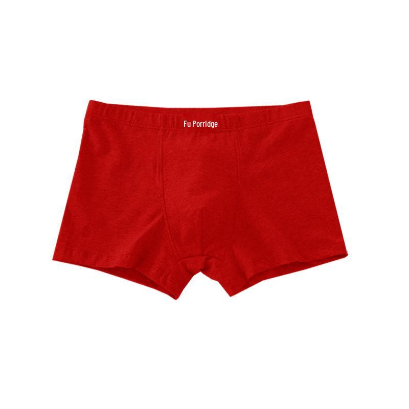 

2024 Men s Pure Cotton Boxer Briefs - Comfortable, Breathable, Mid-Rise, 100% Cotton, Loose Fit 2XL (110-130 jin) яскраво-червоного кольору