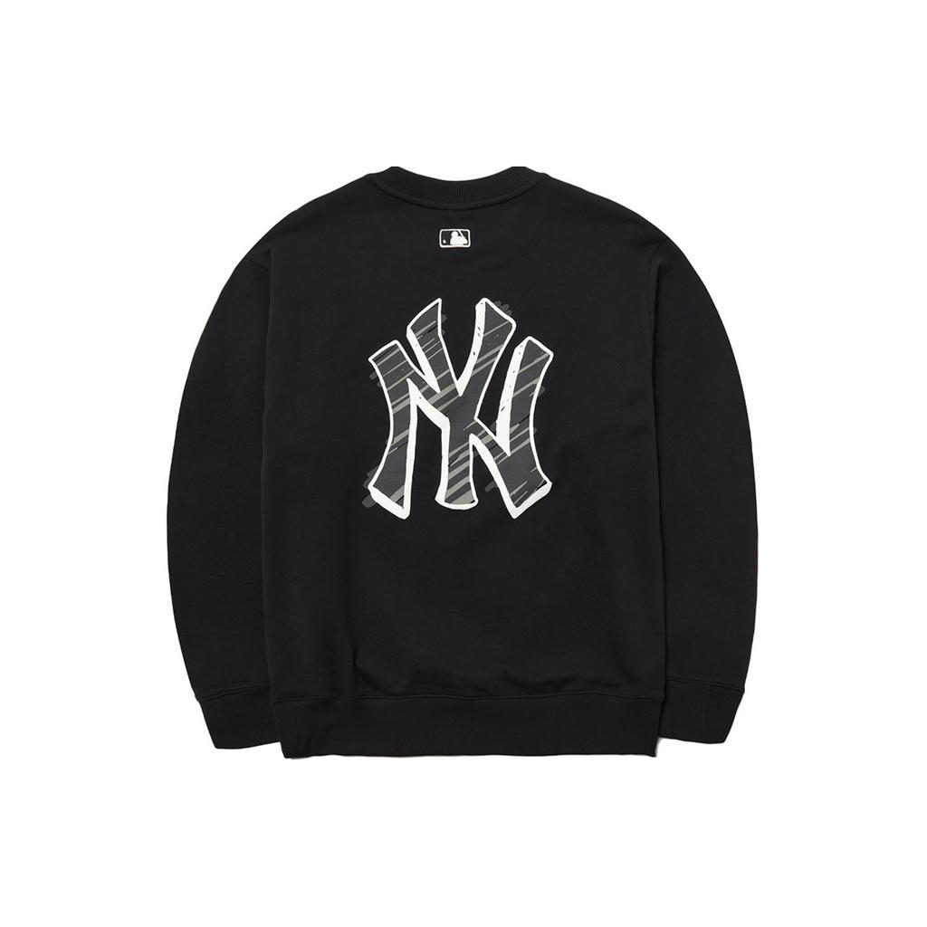 New MLB Base Logo Sweatshirts Unisex Black 3AMTB0121-50BKS