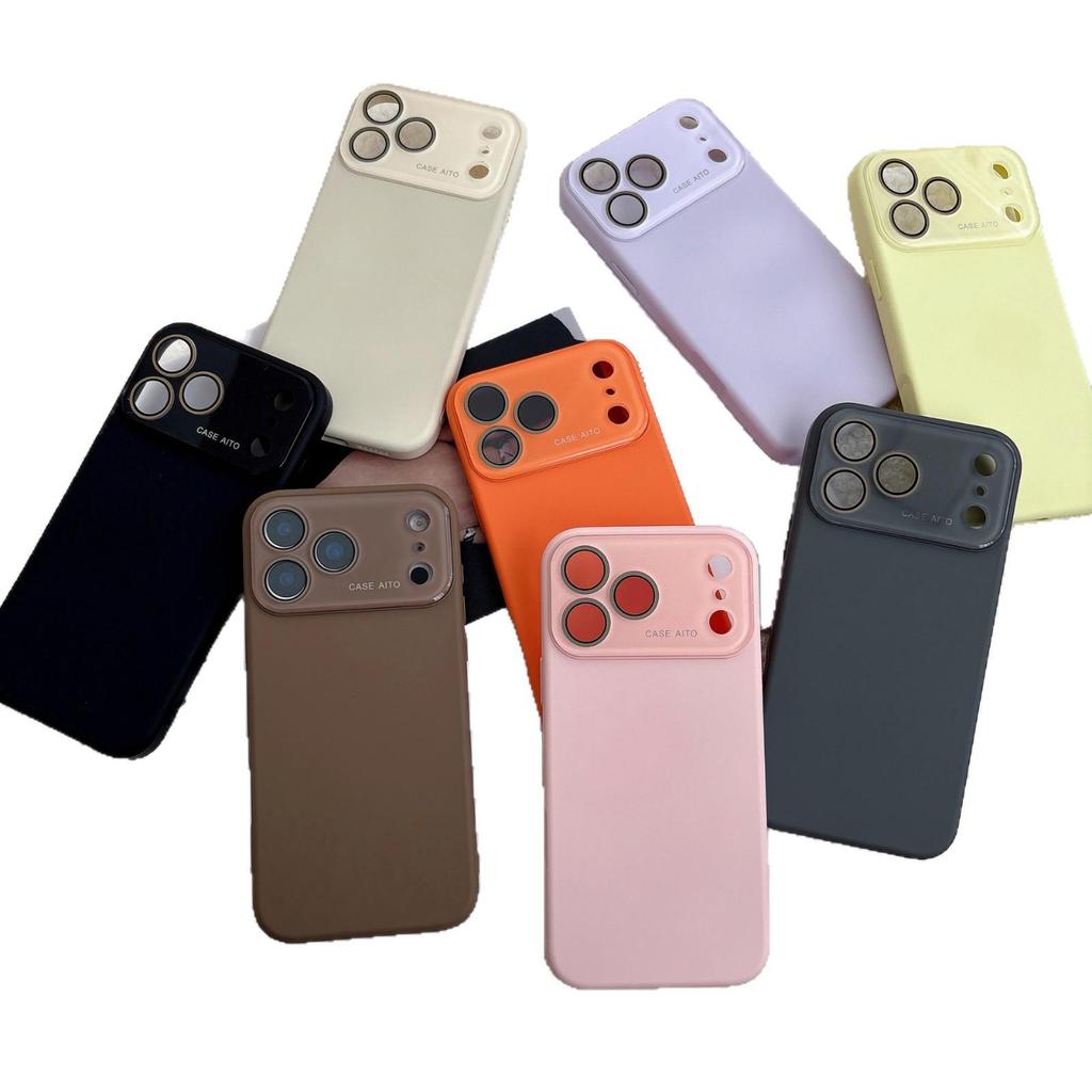 Husă Antișoc din Silicon Lichid pentru iPhone 17 Pro Max – Design cu Fereastră Mare