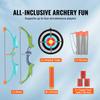 SucceBuy Kids Bow and Arrow Set LED Light Up Archery Toys Set with 10/20 Suction Cup Arrows Target & Quiverfor Kids Ages 4-12
