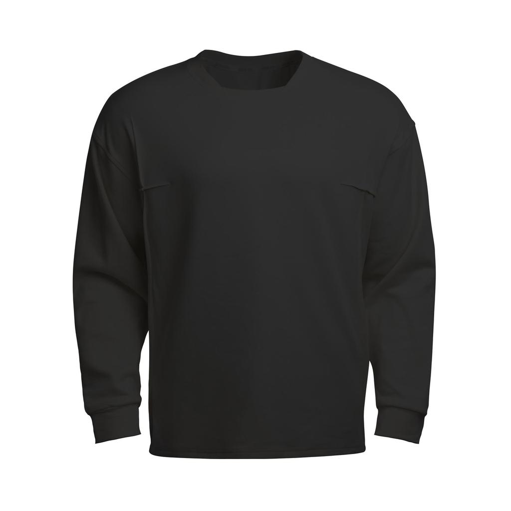 Autumn Men's Long Sleeve T-Shirt, Solid Color, Sporty Casual, Euro-American Style, Crew Neck, Fitness Sweatshirt.