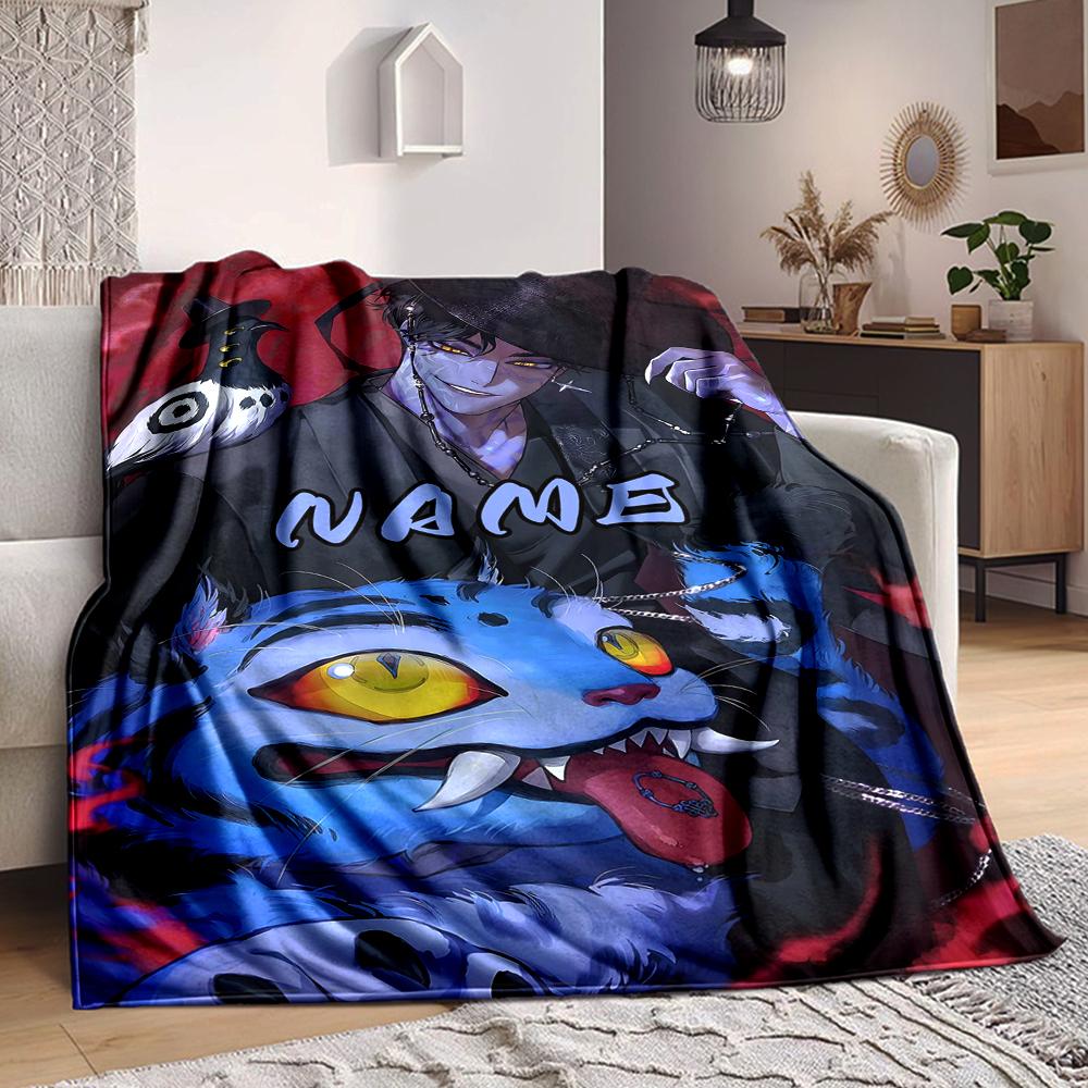 Custom 1pc Name: Tiger's Guardian Blanket, Soft And Comfortable Blanket, Casual Warm, Camping Travel Blanket, Birthday Gift Q912144