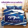 France Football Soccer Pattern Bedding,Quilt Set Quilt Cover Pillowcase Home Birthday Gift (1*duvet Cover+2*pillowcase,without Core)