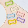 Zinc Alloy Bone Keychain Decoration Spring Operated Clasp Available In 6 Playful Color Options