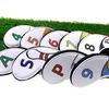 9pcs Golf Iron Head Protective Cover with Zipper Waterproof Golf Iron Head Cover Golf Accessories Gift for Golfers