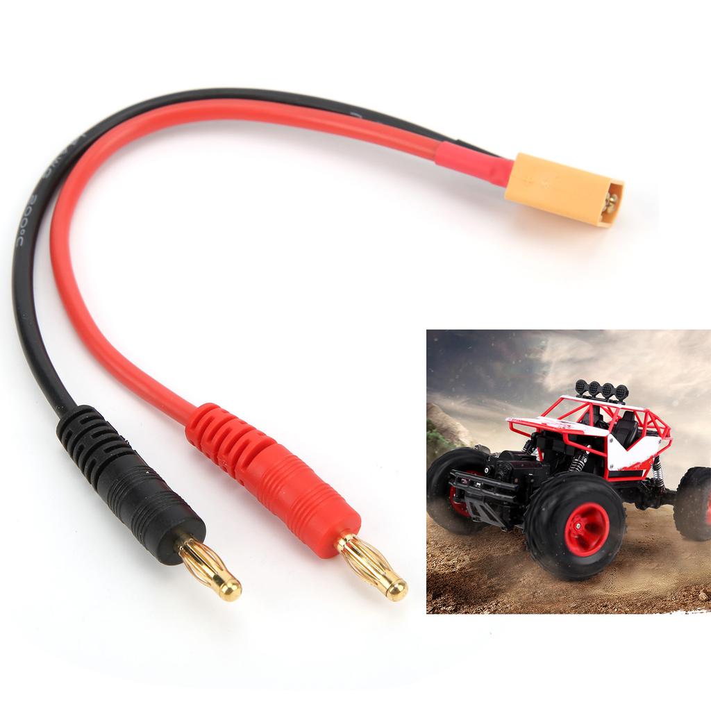 15cm RC Charger Cable XT60 to 4.0mm Banana Plug 14AWG Cable for Lipo Battery Charger