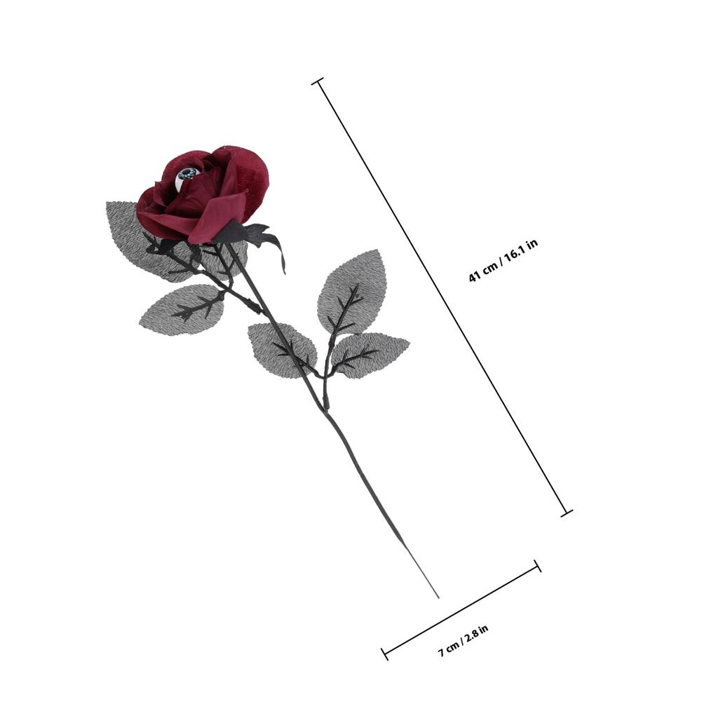 5Pcs Simulated Eyeball Rose Halloween Party Decorations Horror Themed Rose Props for Room Bar Store Festive Setup