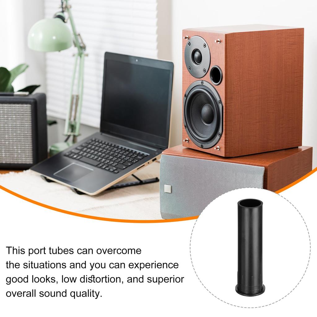 Uxcell 6pcs X Speaker Port Tube Subwoofer Bass Box Tube Bass Woofer Box Speaker Box Bass Air Port for Speaker Cabinet 26x95mm/1 3.7" DJ/PA