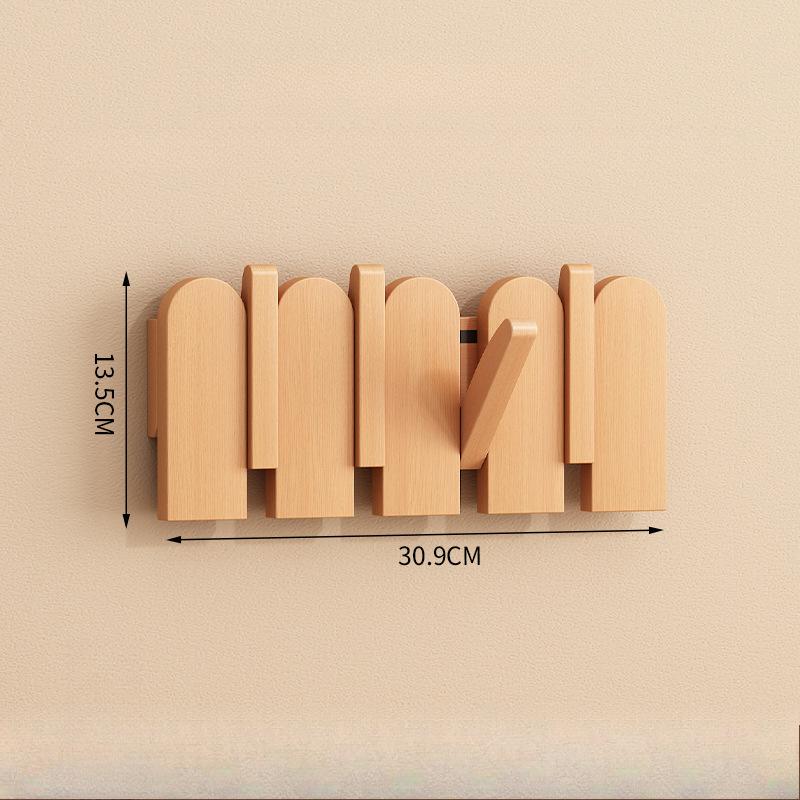 Wall Coat Rack for EntrywayWooden Modern Heavy Duty Retractable Wall Mounted for Hallway Bathroom Bedroom for Hanging Jacket Towel Backpack Bag 4 Hooks 3898₽