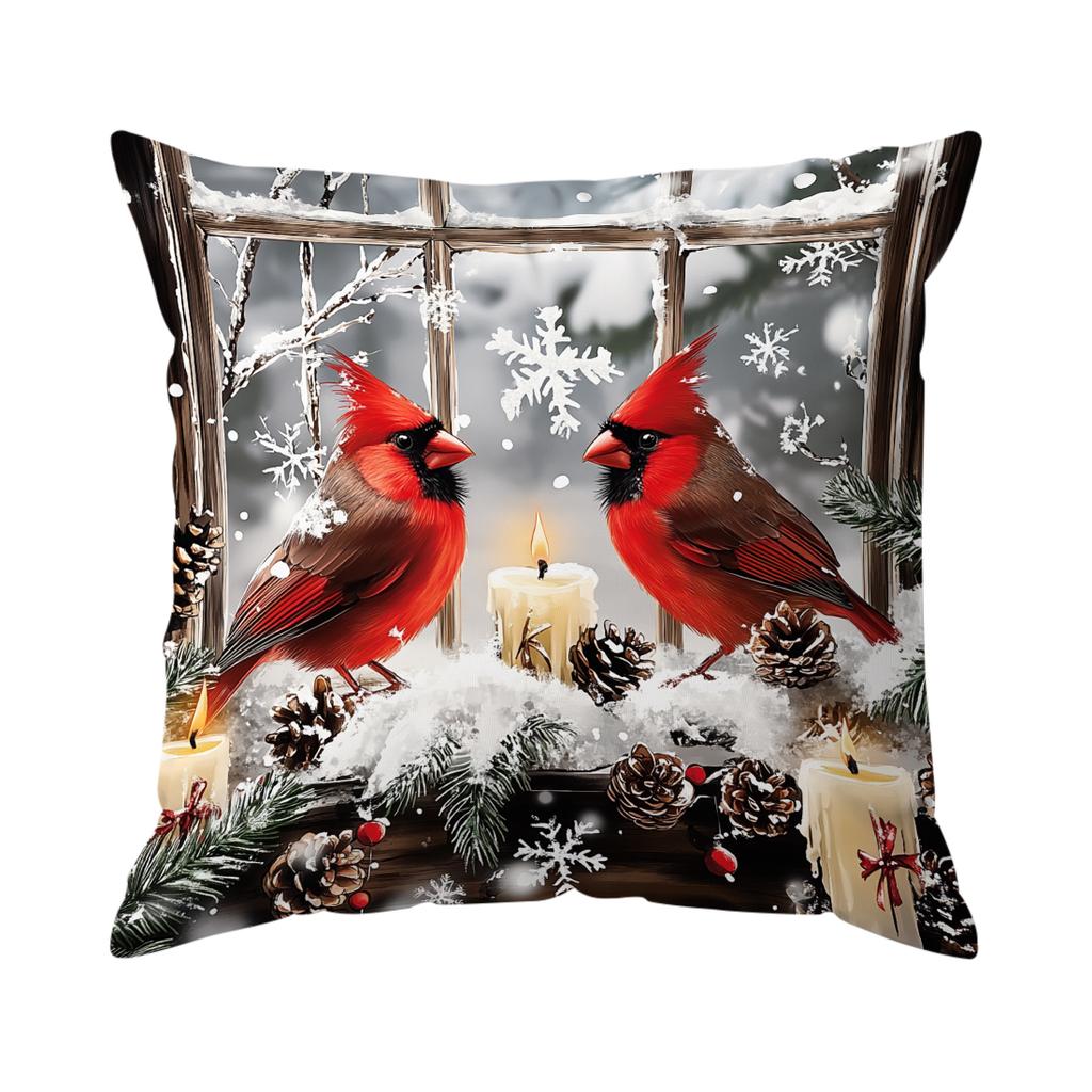 1pcs Christmas Theme Pillowcase Square Bedroom Cushion Covers Zipper Living Soft Home Comfortable Decor 45x45cm