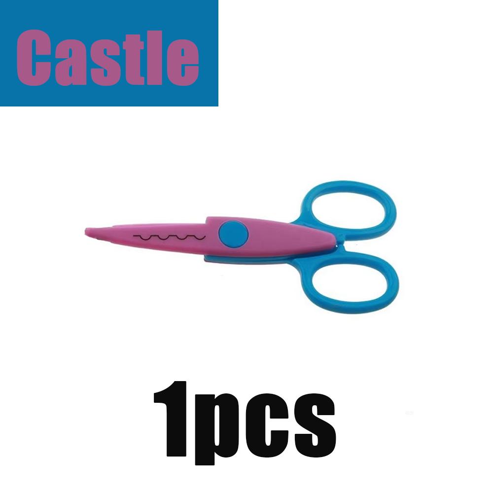 1/6pcs Student Diy Color Album Decorative Lace Secure Scissors Paper Cutter Kids Creative Diary Craft Tools For Gifts Supplies