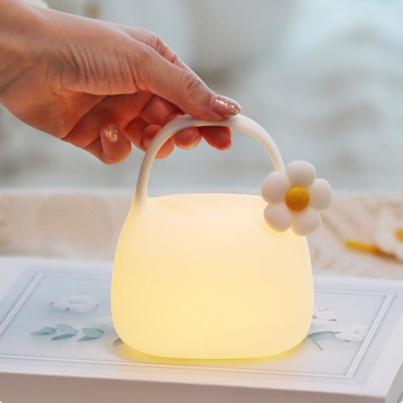 Kids Bedside Lamp USB Charging Table Light Tote Bag Nightstands Or Living Room For Children Boys Girls Halloween Easter Birthday