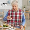 Double Sided Adult Bibs Double-sided Waterproof Bib, with Adjustable Neck Strap, Wide Adaptive Clothing for Seniors Crumb Catcher Large Washable