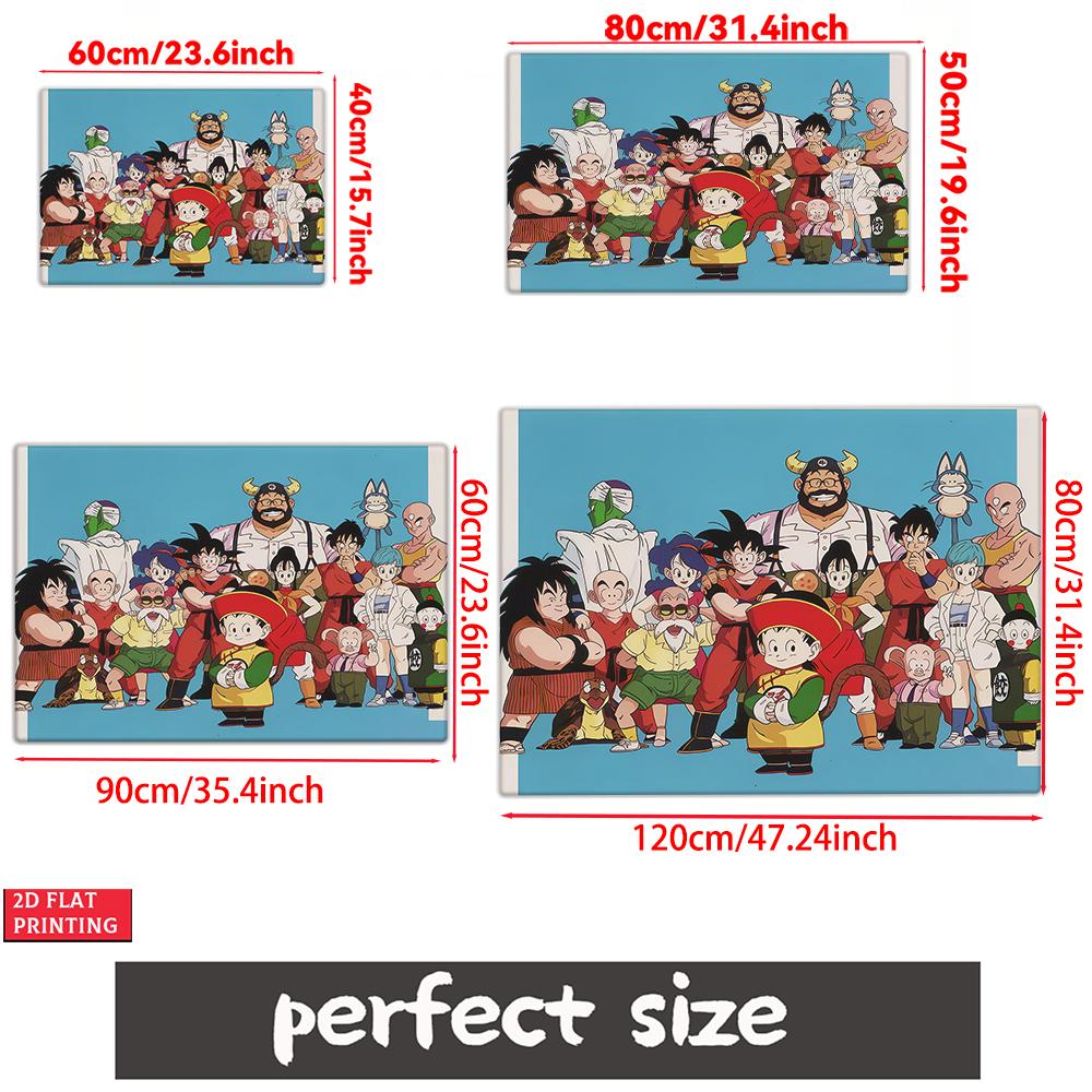 Anime Classic Character Group Doormat,2D Non-slip Floor Mat,Entrance Rug for Car Bathroom Living Room Kitchen Home Decor Gift