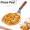 Food Grade Stainless Steel Pizza Paddle Wooden Handle Portable Pizza Peel Hanging Hole Sturdy Pizza Spatula Paddle Pastry Making