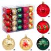 Plastic Christmas Tree Decorations Accessories Colorful Handcrafted Spherical Orbs In Gift Box for Festival Event