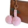 Cherry Rex Rabbit Fur Keychain Pendant - Stylish Plush Accessory for Women's Bags & Cars, Couple Style