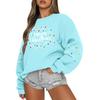 Women  Tops Women's Long Sleeve Sweatshirt Casual Crewneck Loose Fit Pollover Fleece Tops
