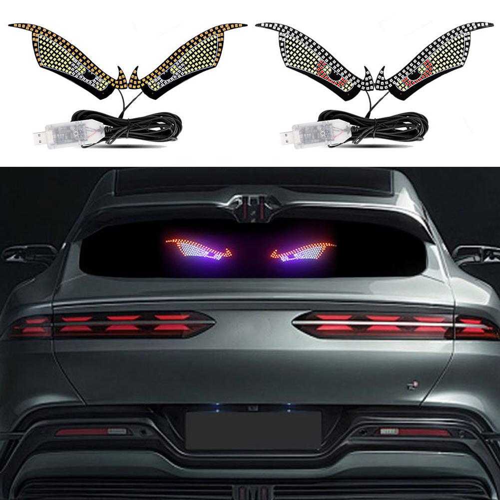Auto LED Teufelsauge Dekoratives Licht Rückfenster Warnlicht Dämon Teufel Auge Atmosphäre Licht Auto Dekoration Lampe Zubehör