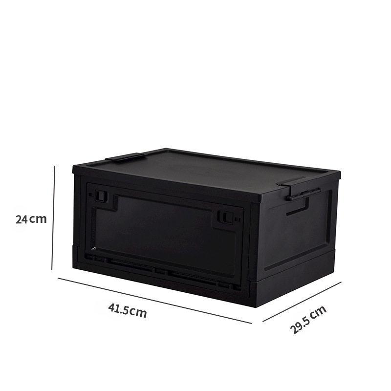Black Outdoor Camping & Storage Folding Box - Industrial Style for Car Trunk