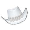 Rhinestones Western Hat Glitter Princesses Hat Make Up Party Hat  for Bridal Showers and Rehearsals