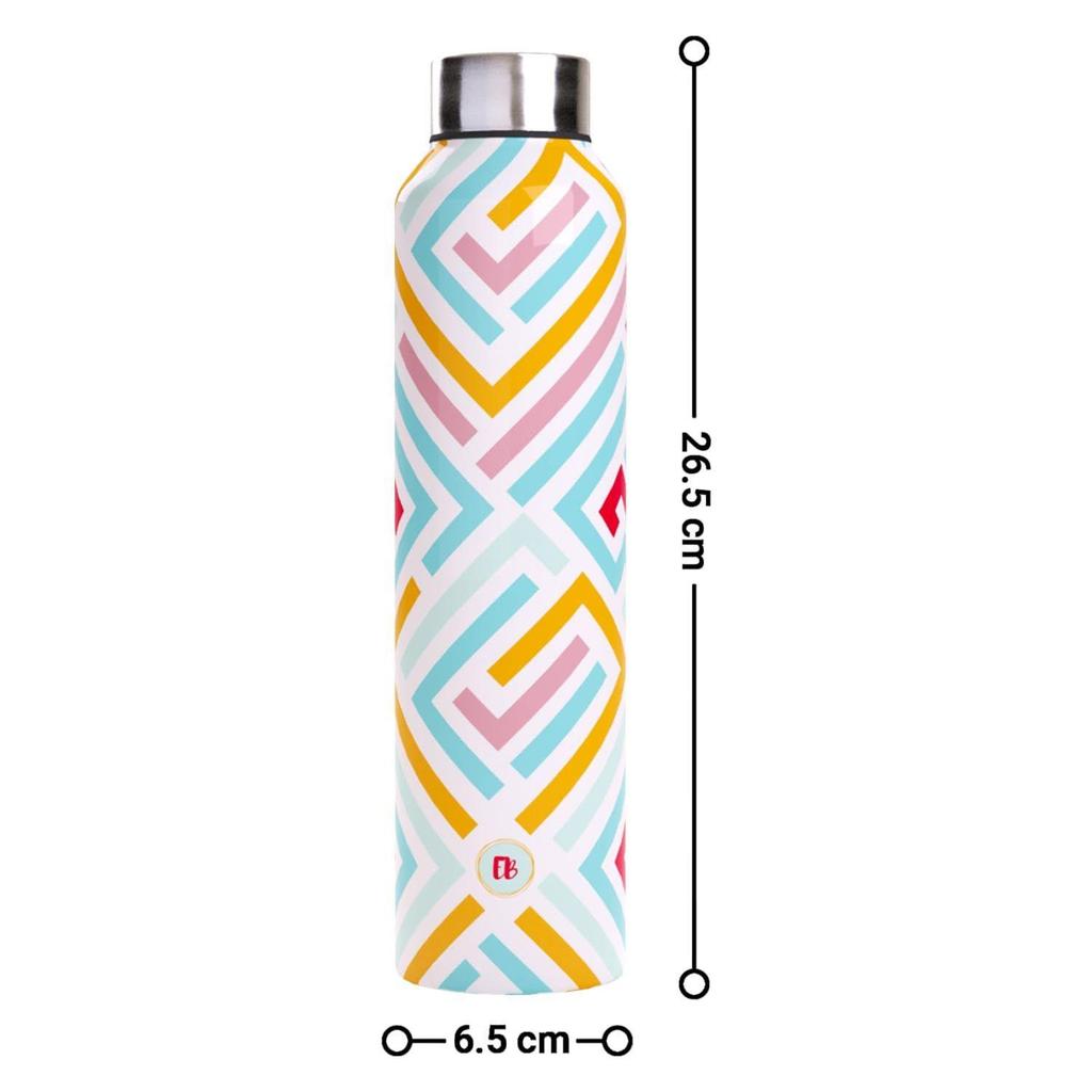 Stainless Steel Water Bottle 1 Litre Pack of 4 Suitable For Home Fridge Office School Refrigerator Gym Bottles