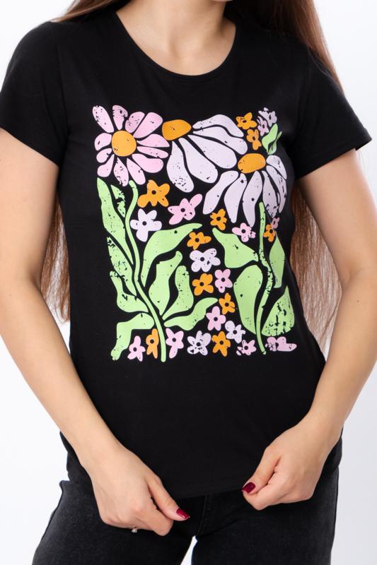 Women's Cotton T-Shirt – Classic Fit, Round Neckline, Summer, 8188-001-33-2 HC