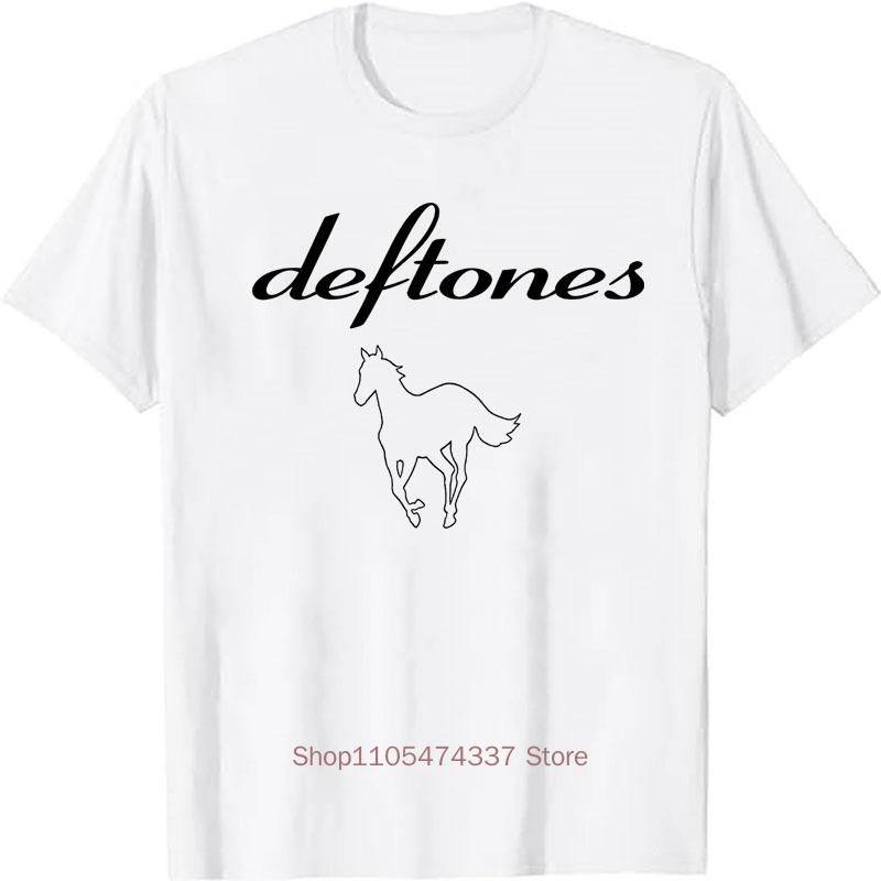 Deftones Graphic Print Tshirts For Unisex Summer Casual Fashion High Street Minimalist Tops Crew Neck Short Sleeve Cotton Tees