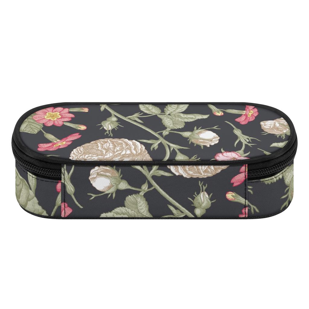 Pencil Bag Easy Open Zipper Roomy Interior 300D Polyester with Main Compartment Mesh Pocket and Pen Slots for Everyday Study
