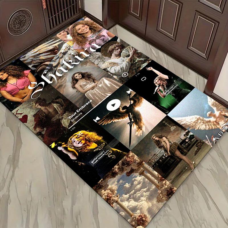 Tappeto Tappeto Poster Shakira per Soggiorno Camera da Letto Casa Decorazione Divano, Tappetino Antiscivolo per Giochi Bambini