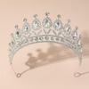European & American Bride Rhinestone Crown Headband - Baroque Wedding & Evening Hair Accessory
