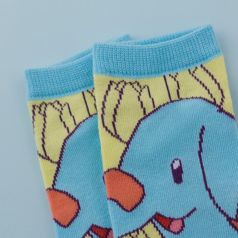 6 Paires de Chaussettes Montantes pour Homme à Motifs Aléatoires Amusants Dessin Animé Anime Pok é mon Confortables et Douces Chaussettes Décontractées pour Couple