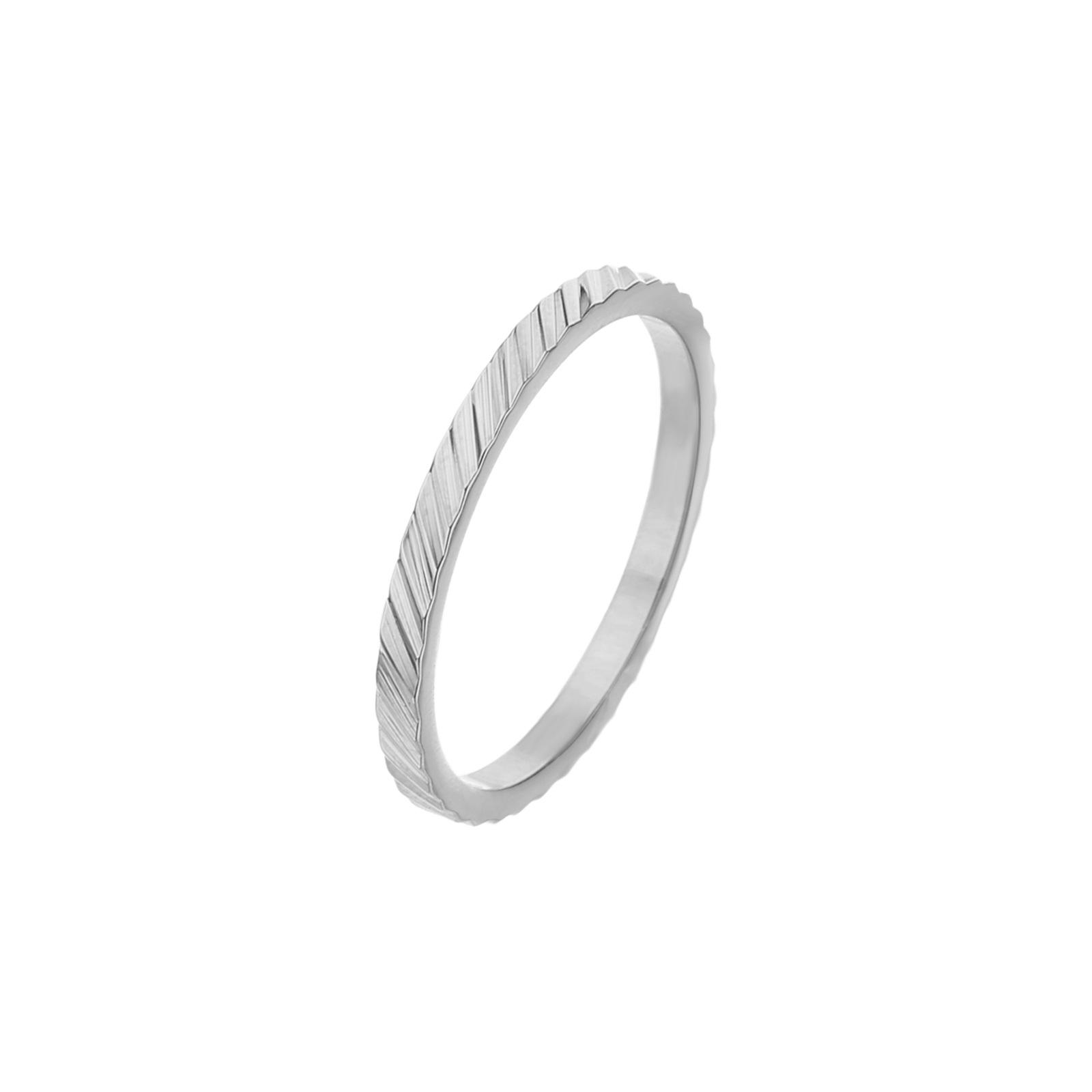 18K Gold-Plated Glossy Titanium Steel Ring - Simple Japanese Korean Style Women s Accessory Size 5