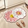 Small Fresh Flowers Diatom Mud Mat Home Bathroom Cute Flower Non-slip Mat Bathroom Absorbent Quick Drying Mat