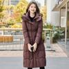 Autumn Winter Thicken Warm Parka Women Casual Solid Color Big Pocket Slim Long Hooded Coat Jackets Outwear