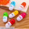 Fun Capsule-Shaped Retractable Ballpoint Pen with Creative Logo Design